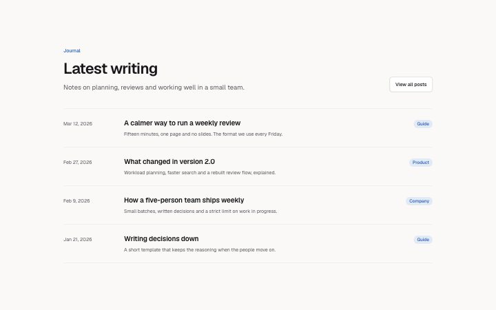 Blog, list