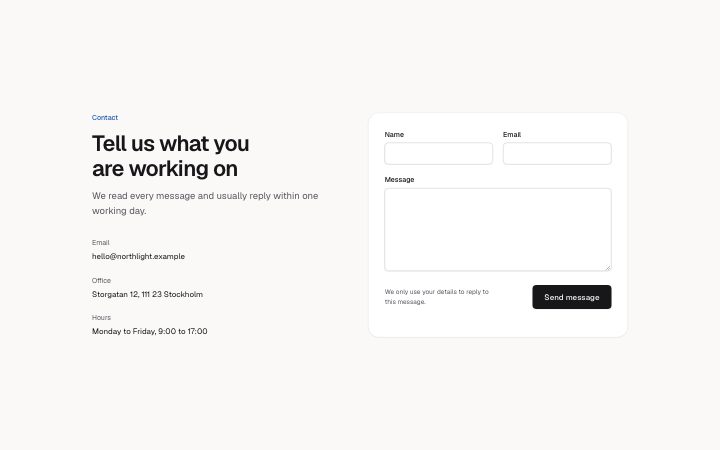 Contact, form