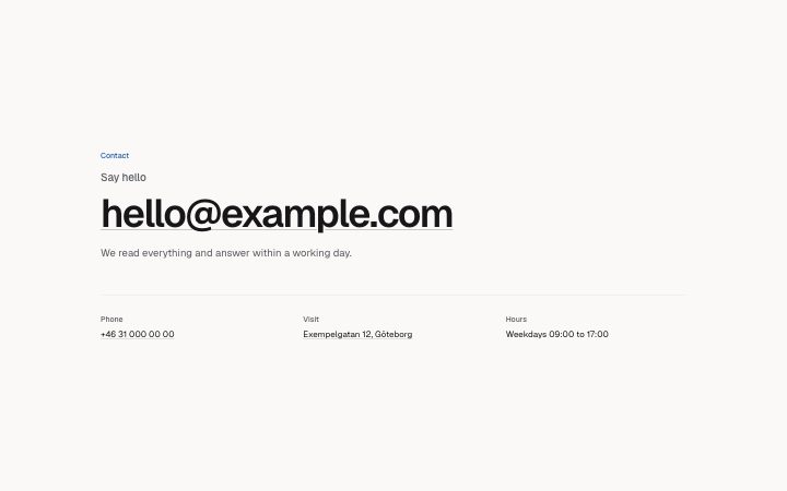 Contact, minimal