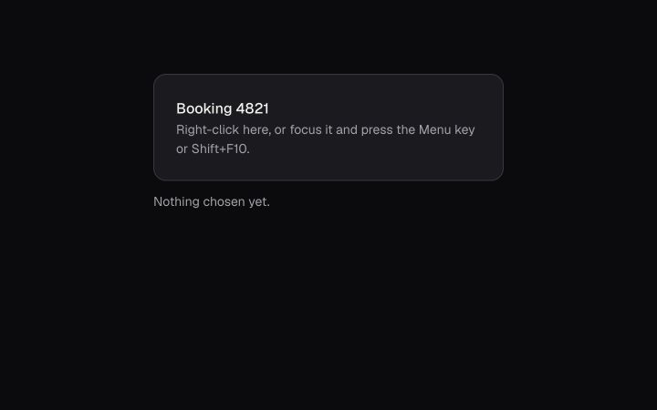 Context menu