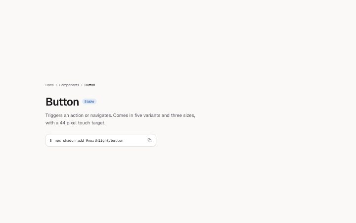 Docs, page header