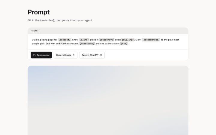 Page prompts