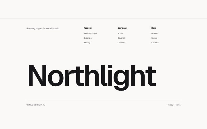 Footer, wordmark
