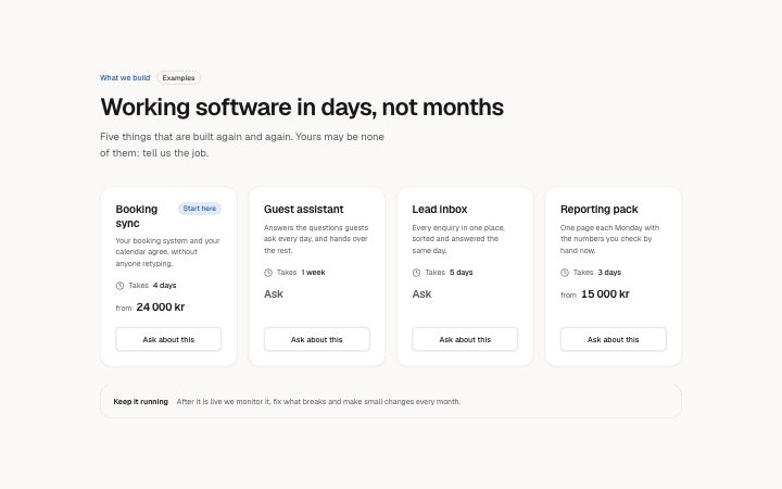 Pricing, packages