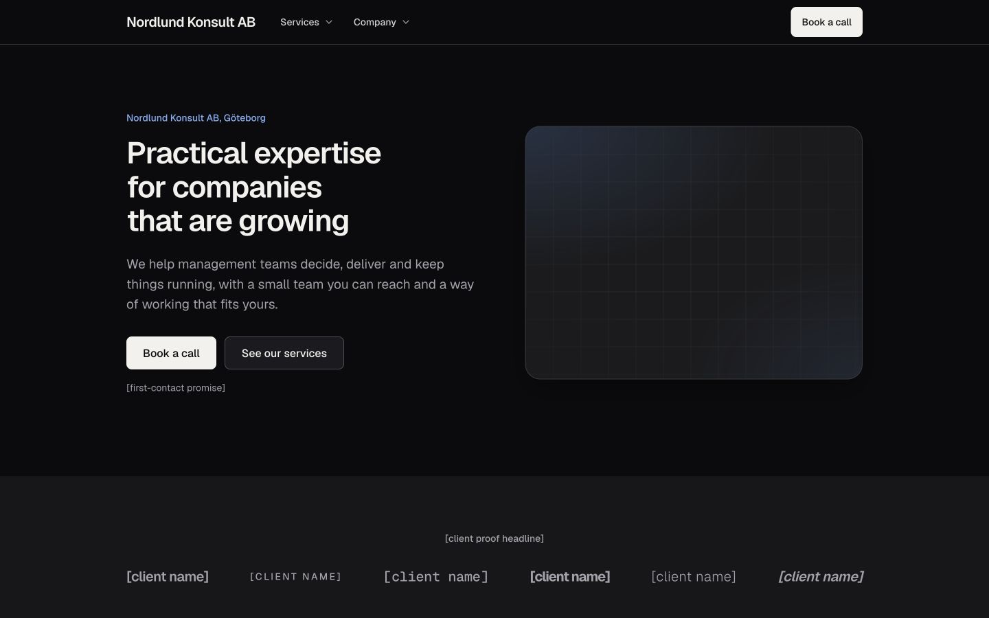 B2B services firm template