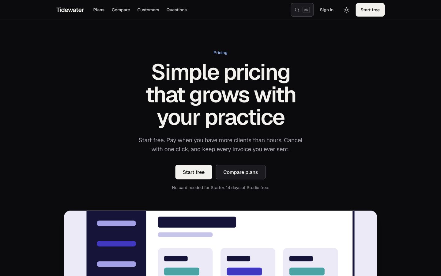 SaaS pricing template