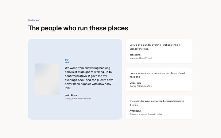 Testimonials, featured and more